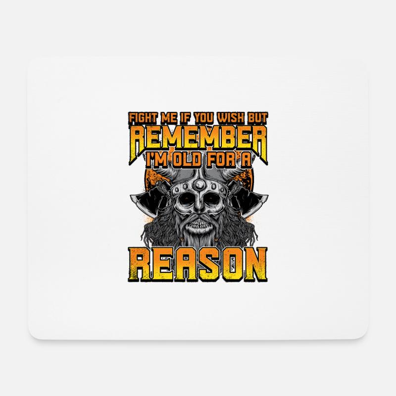 Norse Viking Mythology Design for Viking Warriors - Mousepad (Querformat) - Weiß