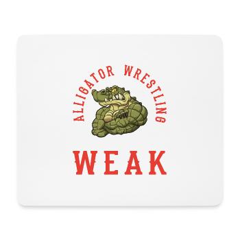 Krokodil Alligator Wrestling Reptil Geschenk - Mousepad (Querformat) - Weiß - Vorne