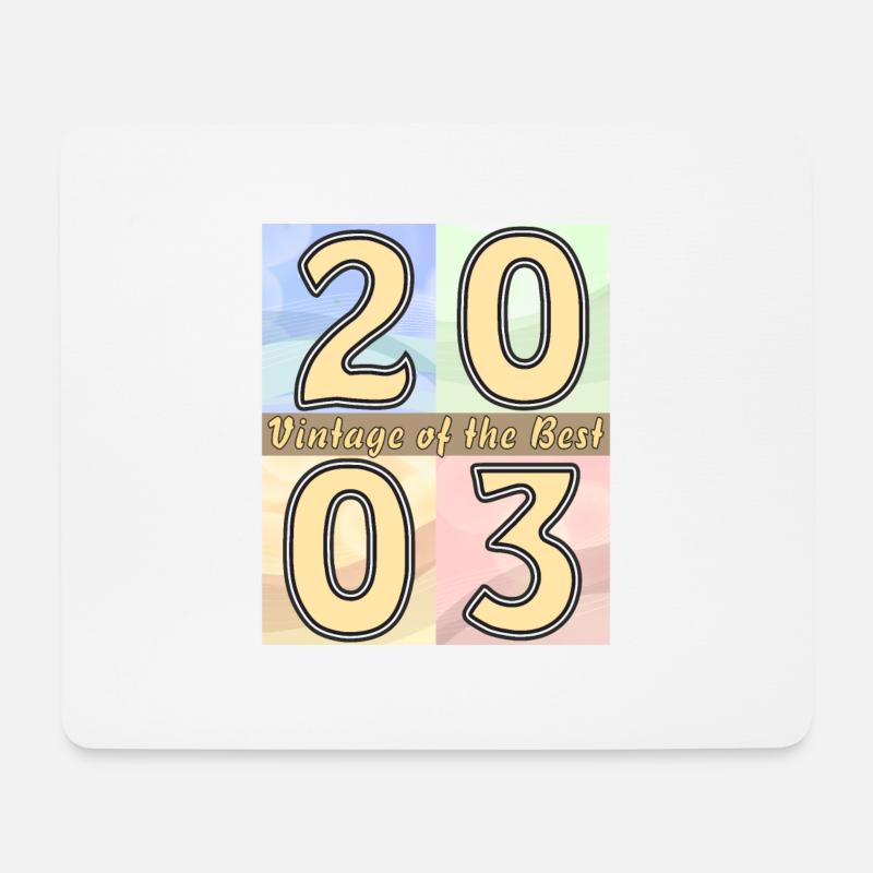 GEBURTSTAG JAHRESZAHL 2003 - Mousepad (Querformat) - Weiß