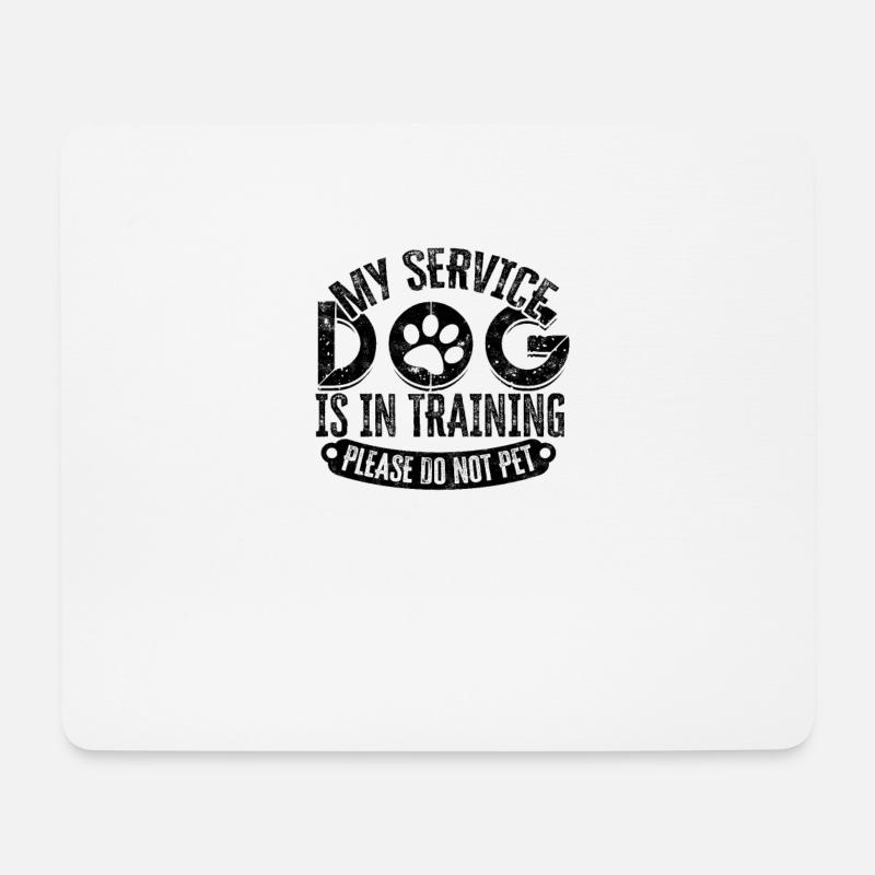Mein Diensthund ist in der Ausbildung Bitte nicht streicheln - - Mousepad (Querformat) - Weiß