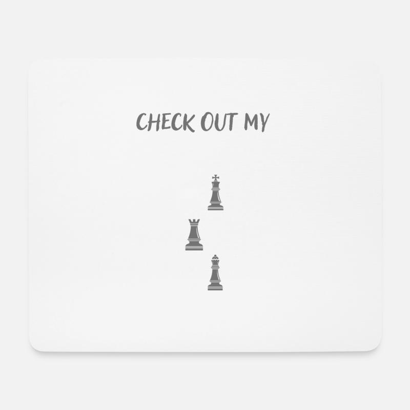 Check Out My Six Pack Chess Gift For Chess Lover - Mousepad (Querformat) - Weiß