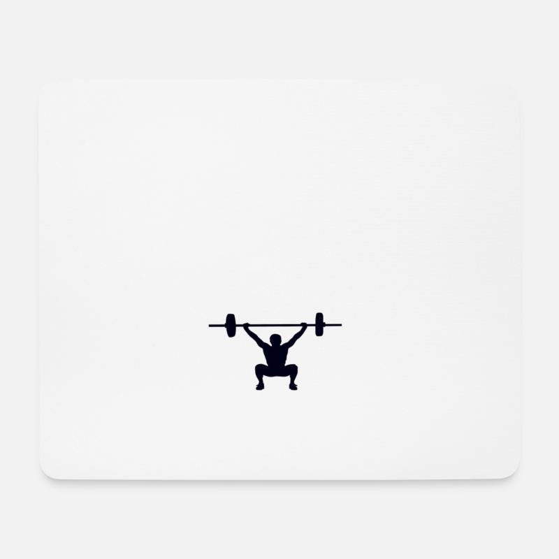 squats gym quote - Mouse Pad (horizontal) - white