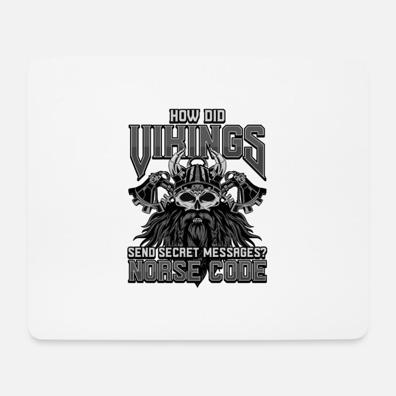 Norse Viking Mythology Design for Viking Warriors - Mousepad (Querformat) - Weiß