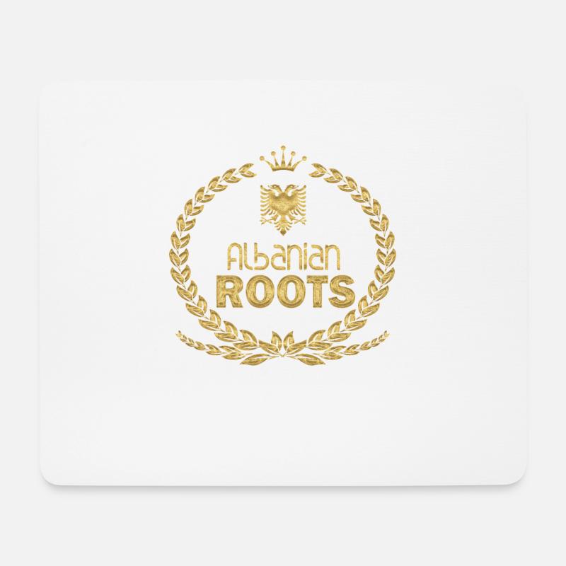 Golden Albanian Roots - Mousepad (Querformat) - Weiß