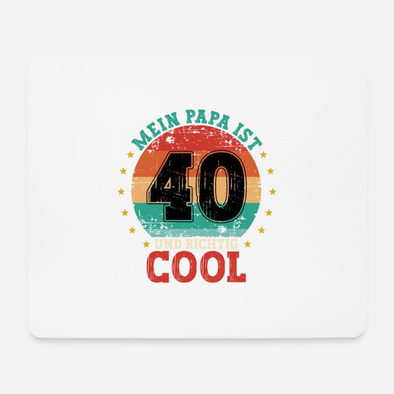 Vor 40 Jahren war ich mal der schnellste 40. - Mousepad (Querformat) - Weiß