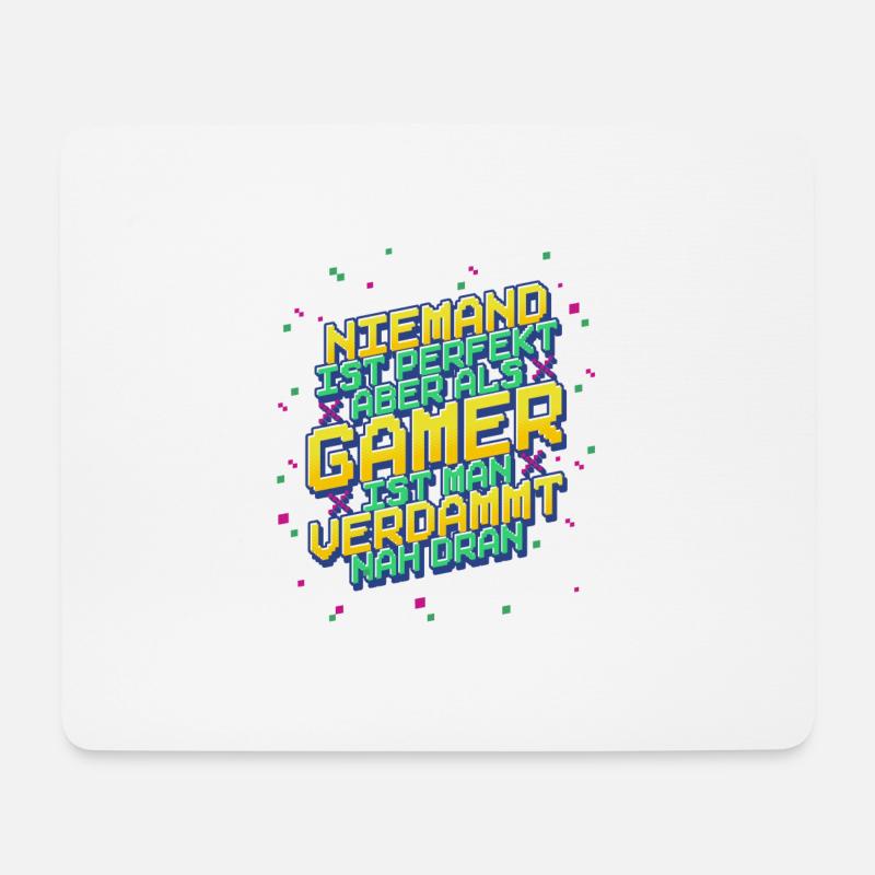 Zocken Gaming - Mousepad (Querformat) - Weiß