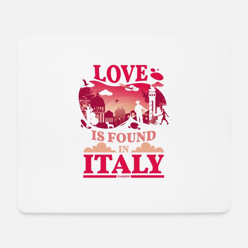 Italie - Tapis de souris (format paysage) - blanc
