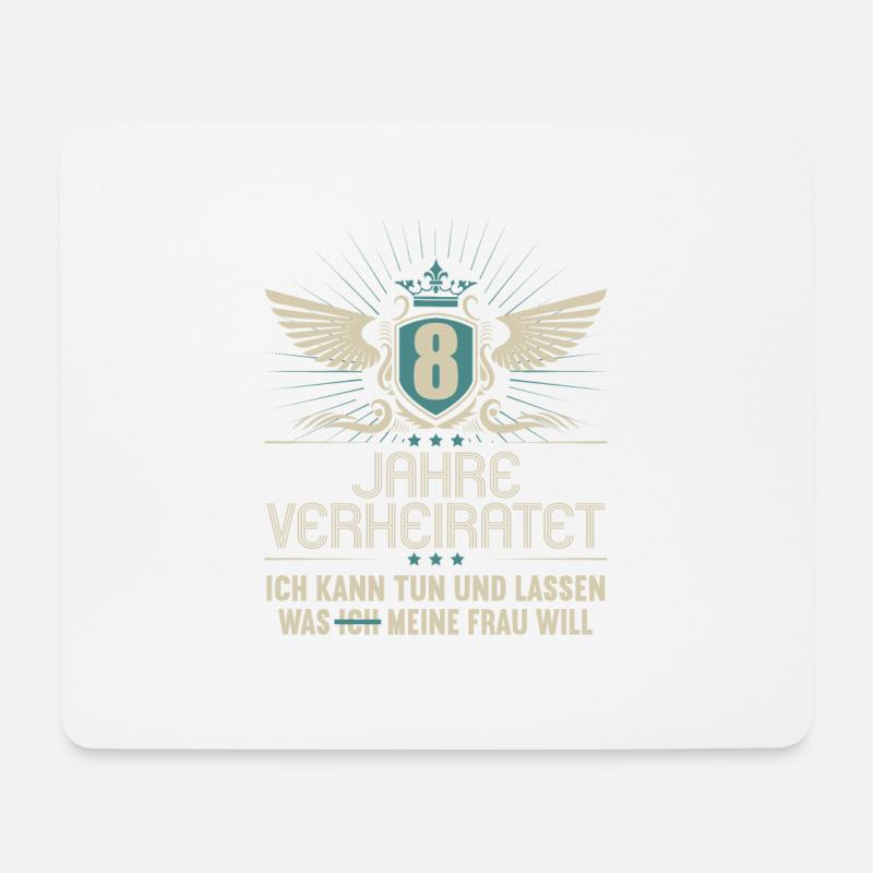 8 Jahre verheiratet kann tun 8.Hochzeitstag - Mousepad (Querformat) - Weiß