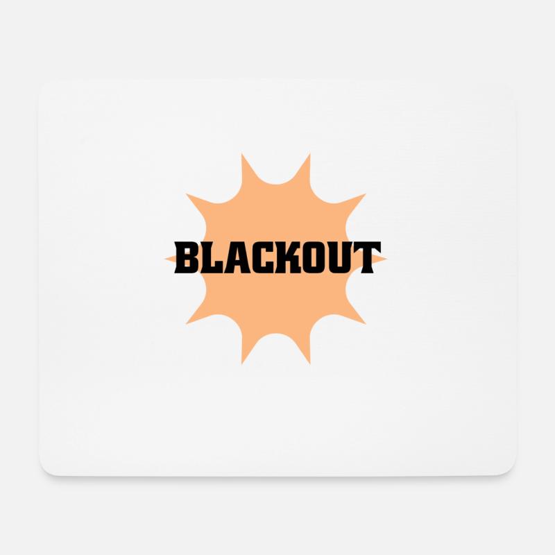 Blackout - Mousepad (Querformat) - Weiß