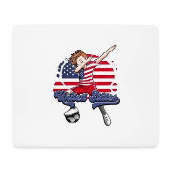 Usa Fußball - Mousepad (Querformat) - Weiß - Vorne
