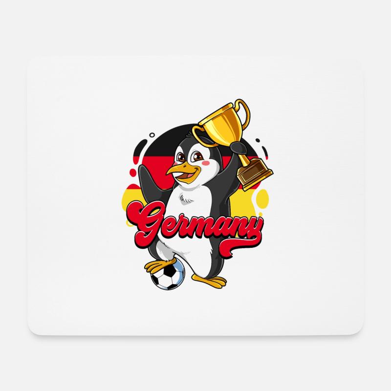 Deutschland Fußball - Mousepad (Querformat) - Weiß
