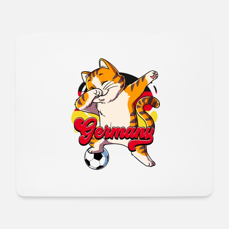 Deutschland Fußball - Mousepad (Querformat) - Weiß