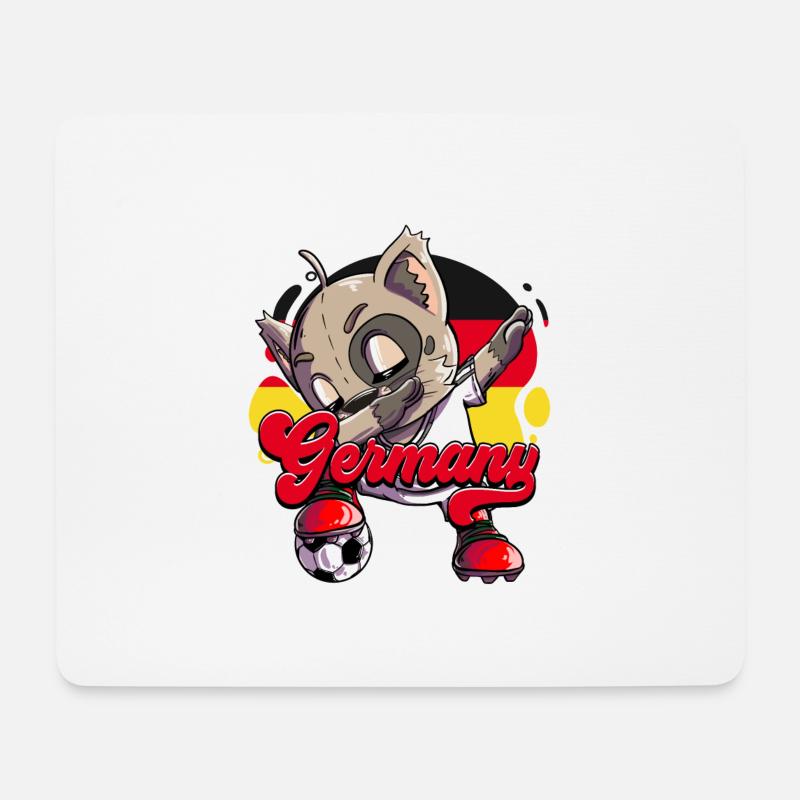 Deutschland Fußball - Mousepad (Querformat) - Weiß