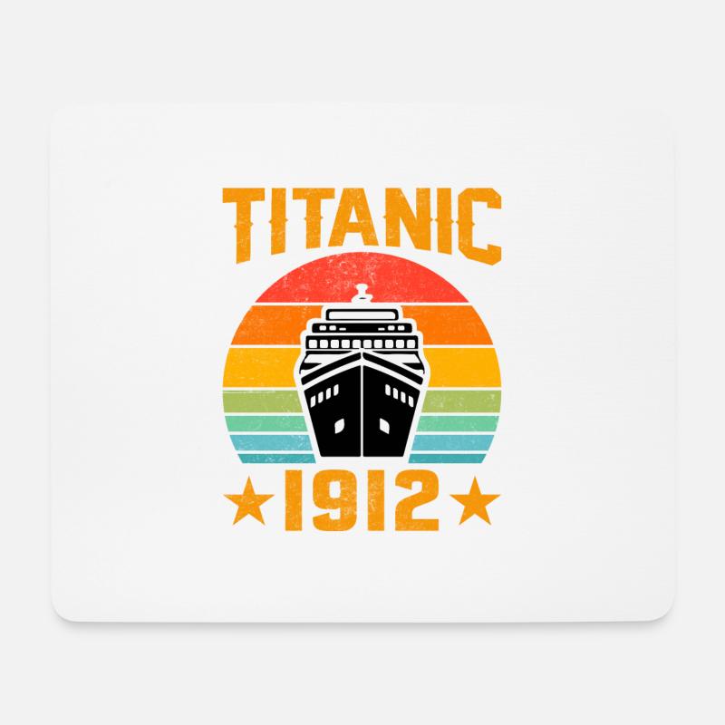 Titanic 1912 Kreuzfahrtschiff - Mousepad (Querformat) - Weiß