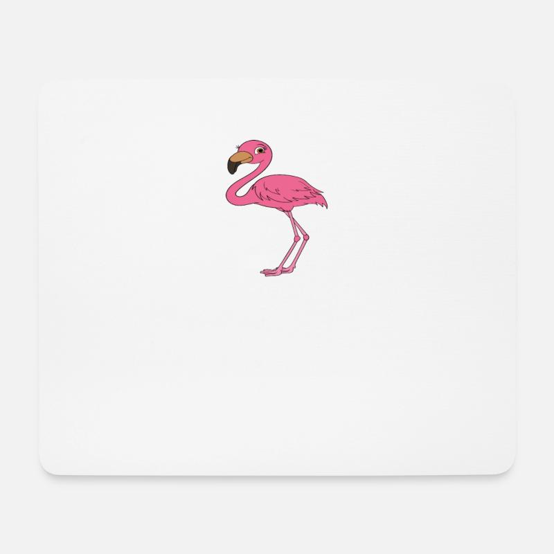 Funny flamingo graphics - Mouse Pad (horizontal) - white