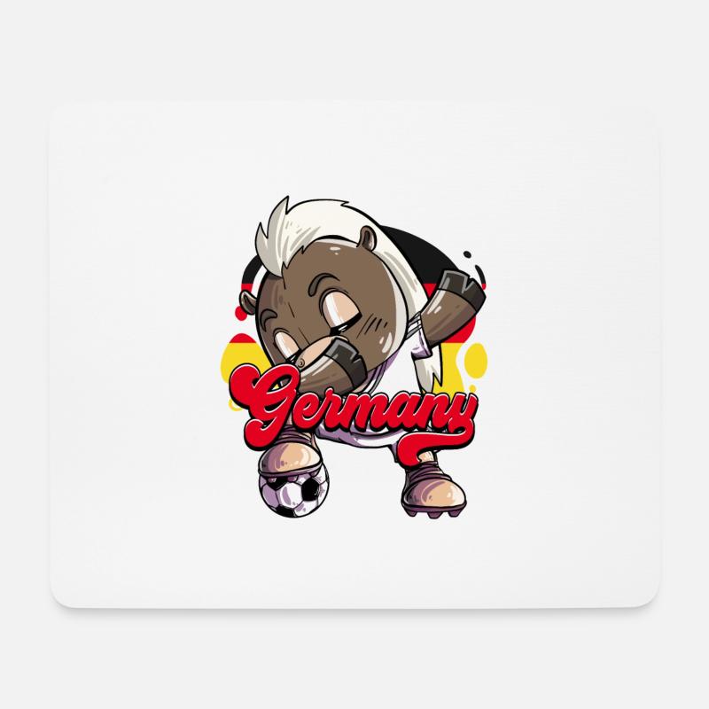 Deutschland Fußball - Mousepad (Querformat) - Weiß
