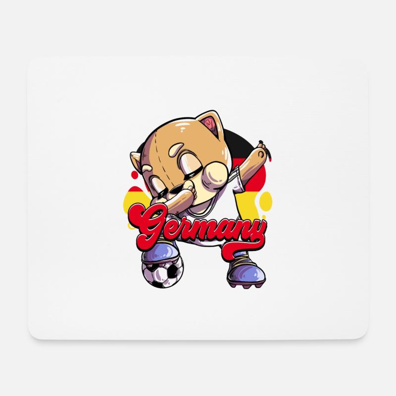 Deutschland Fußball - Mousepad (Querformat) - Weiß