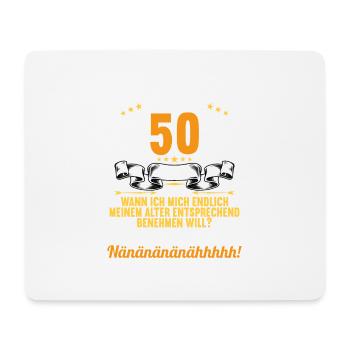 Ich bin 50 Jahre alt 50 Geburtstag - Mousepad (Querformat) - Weiß - Vorne