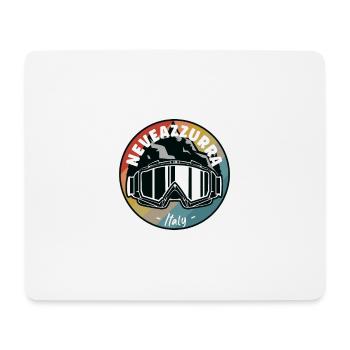 Skifahren in Neveazzurra Italien - Mousepad (Querformat) - Weiß - Vorne