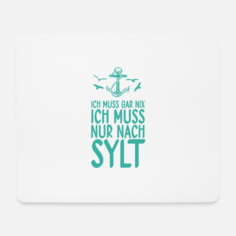Sylt - Mousepad (Querformat) - Weiß
