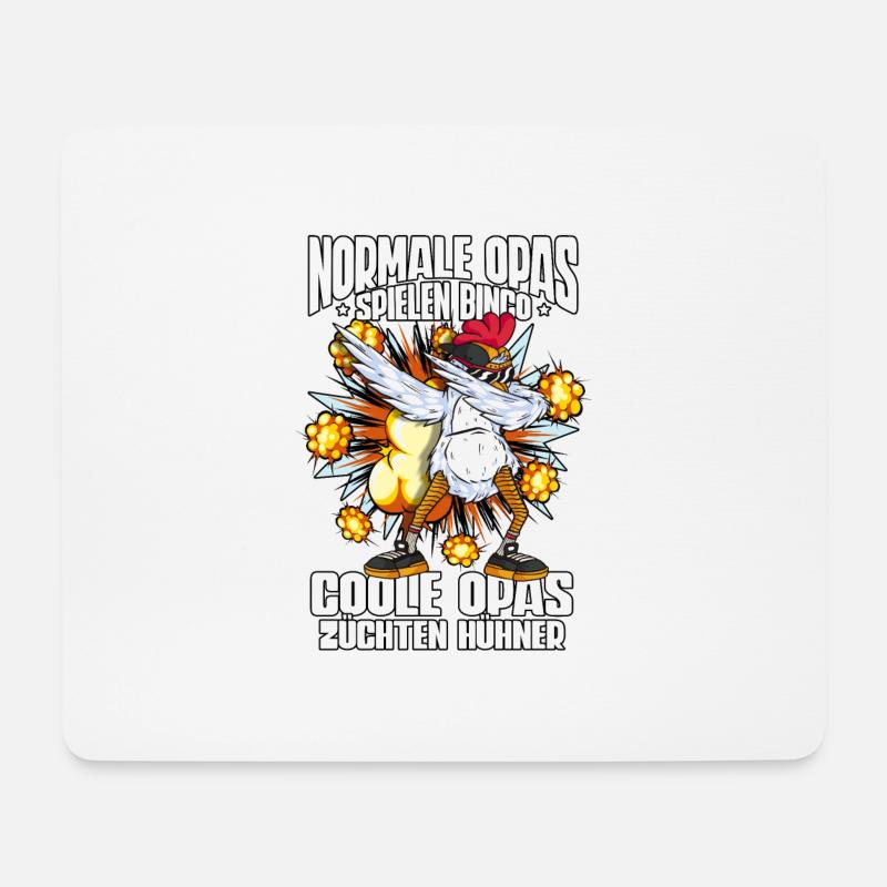 Opa Huhn Hühner Hühnerzüchter - Mousepad (Querformat) - Weiß