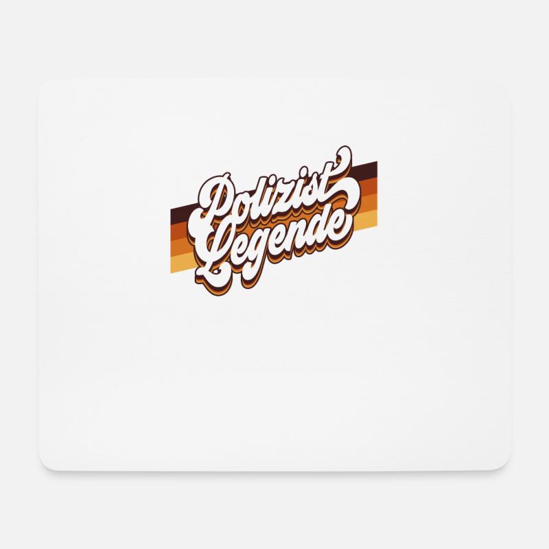 Polizist Polizei - Mousepad (Querformat) - Weiß