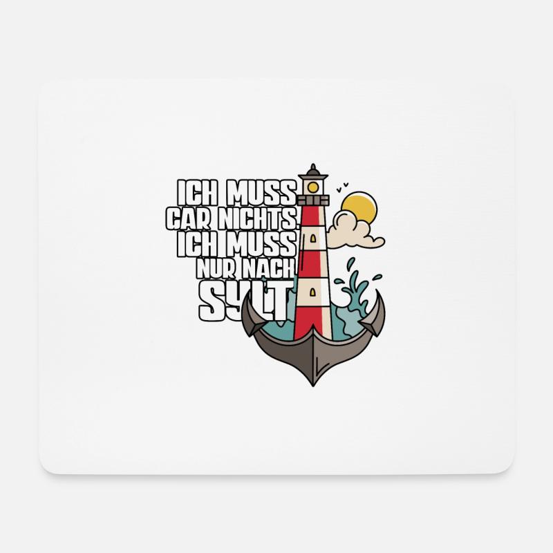 Sylt - Mousepad (Querformat) - Weiß