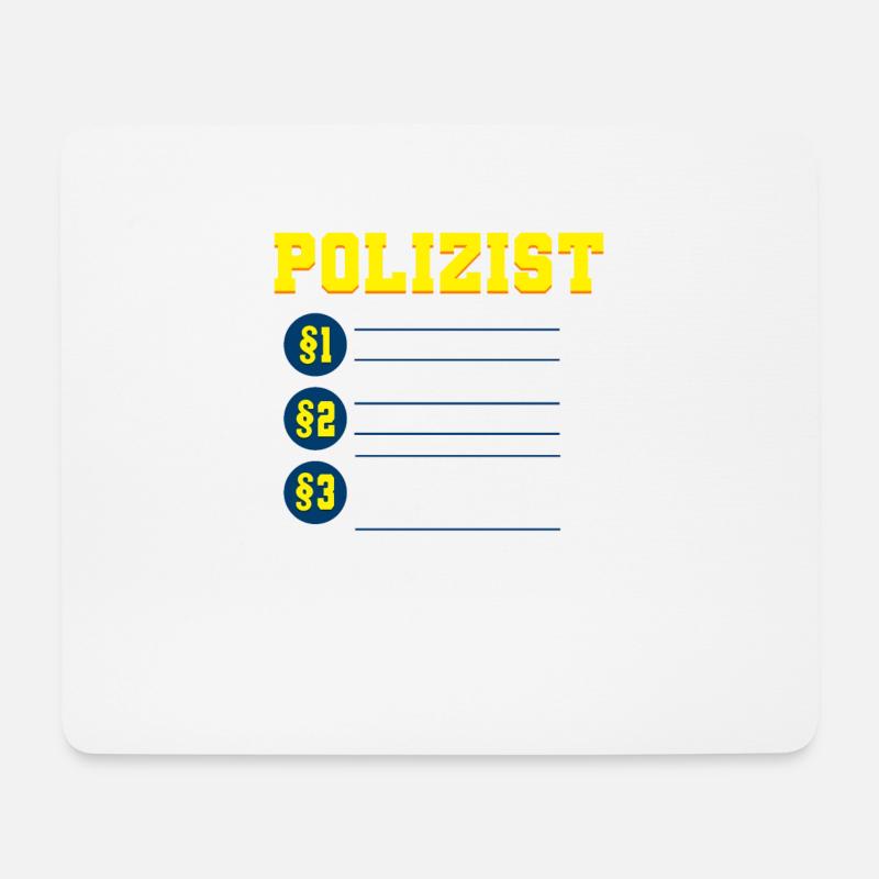 Polizist Polizei - Mousepad (Querformat) - Weiß