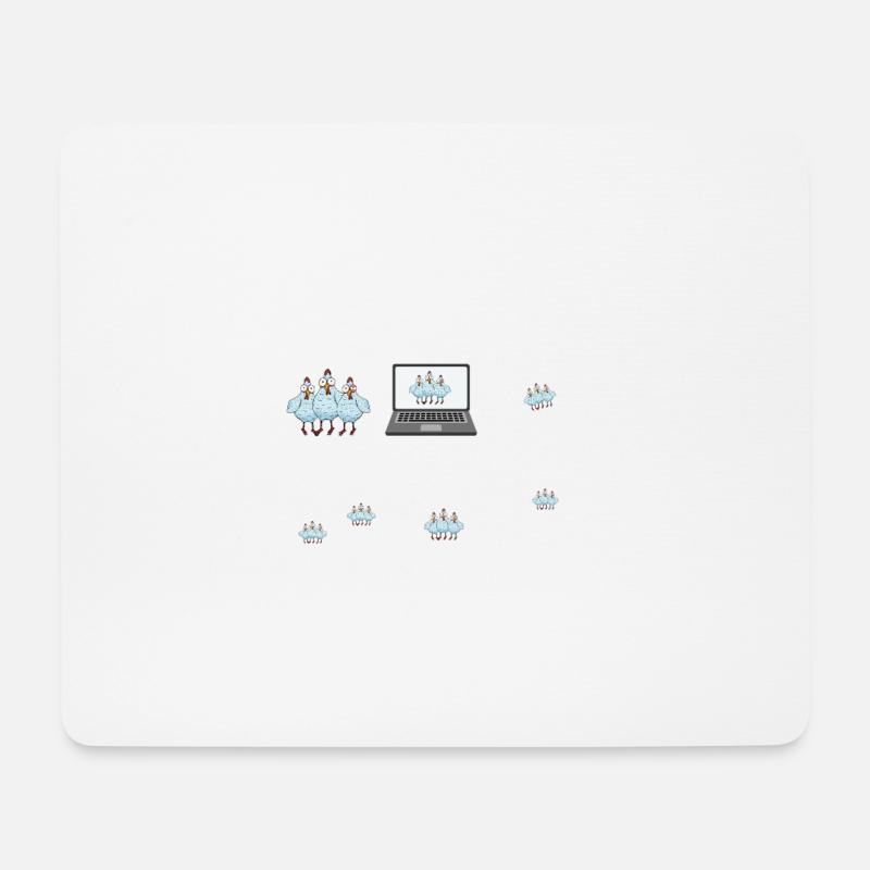 Huhn Hühner - Mousepad (Querformat) - Weiß