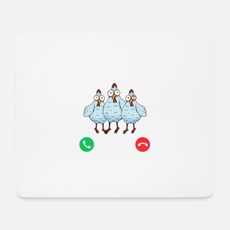 Huhn Meine Hühner Rufen An - Mousepad (Querformat) - Weiß