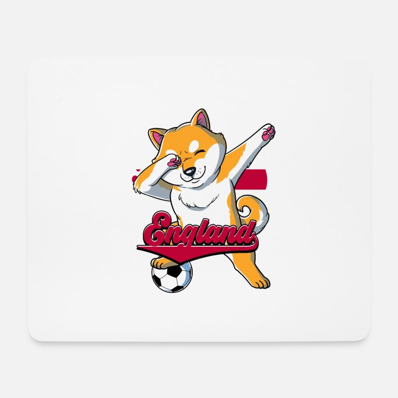 England Fußball - Mousepad (Querformat) - Weiß
