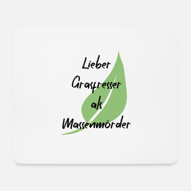 Vegan Veganer Tierschutz Vegetarier Vegetarisch - Mousepad (Querformat) - Weiß