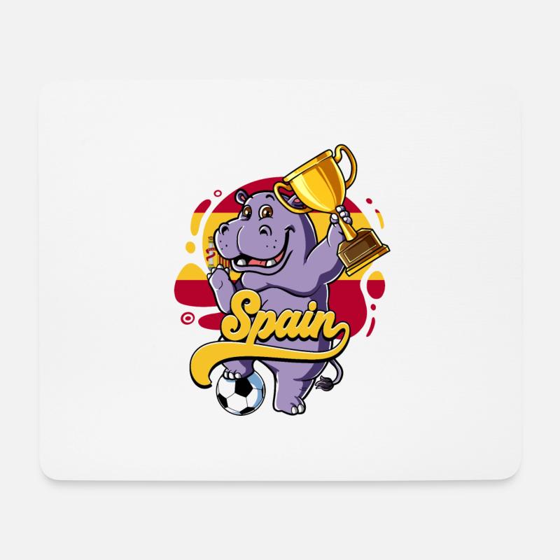 Spanien Fußball - Mousepad (Querformat) - Weiß