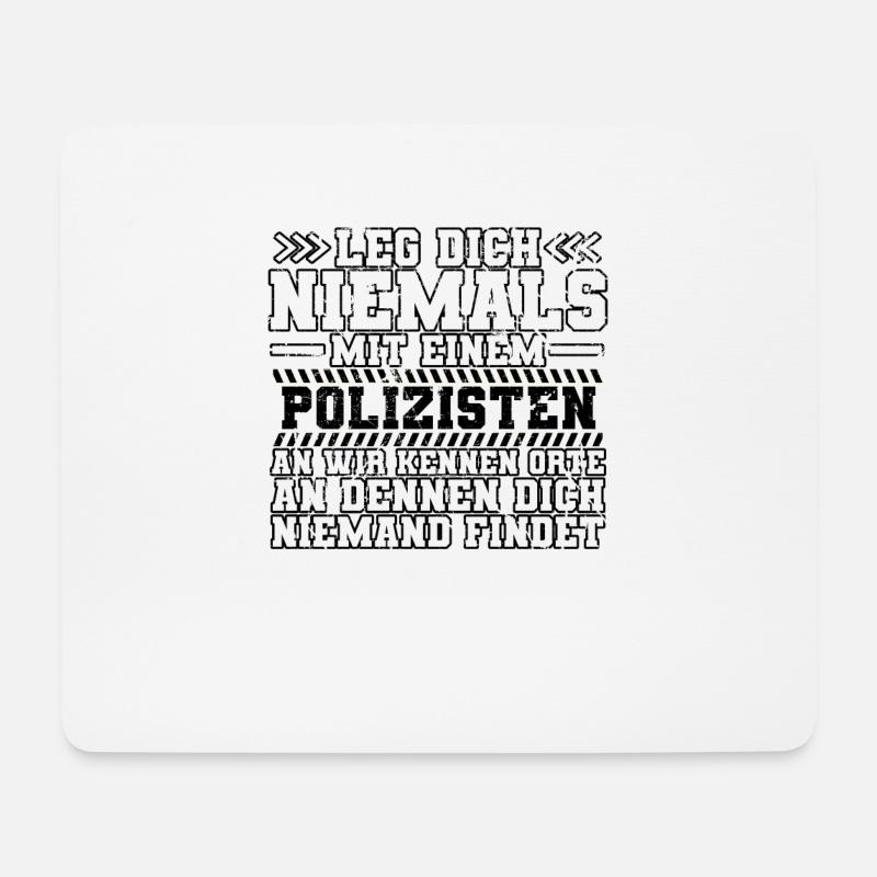 Polizist Polizei - Mousepad (Querformat) - Weiß