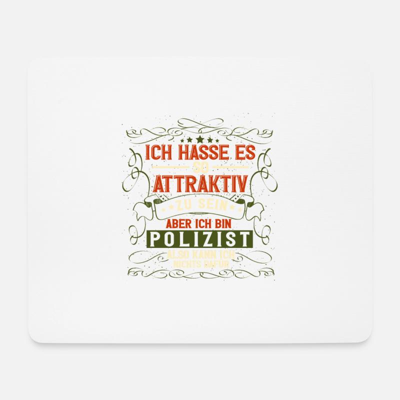 Polizist Polizei - Mousepad (Querformat) - Weiß