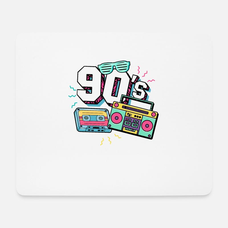 90er Jahre 90s - Mousepad (Querformat) - Weiß