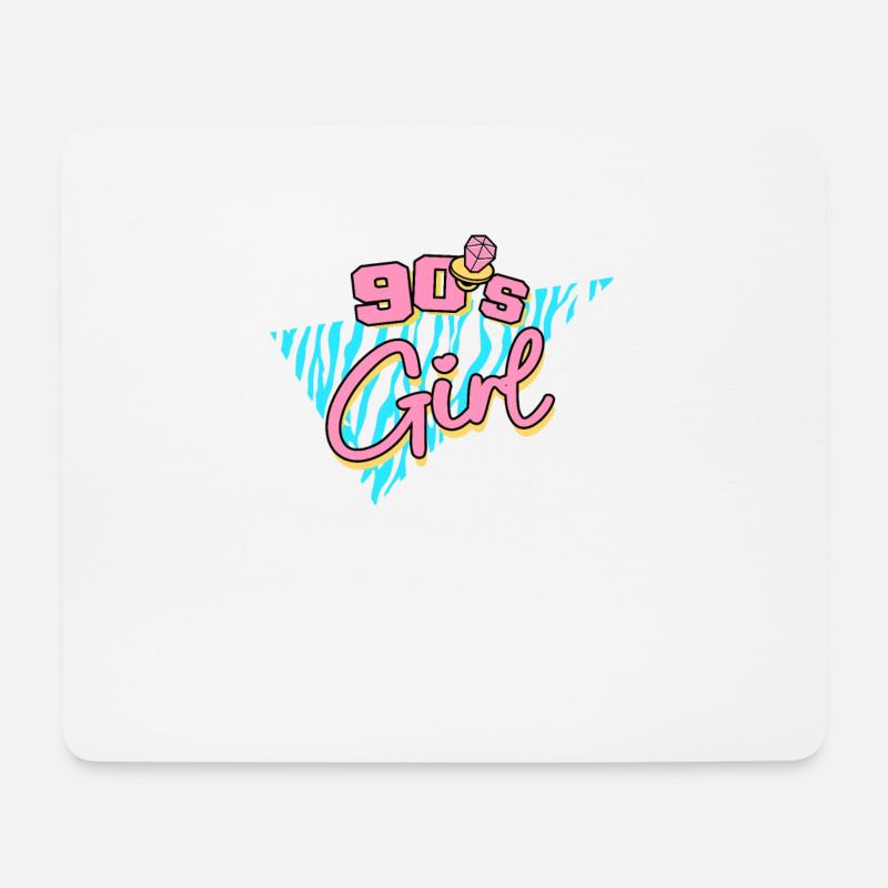 90er Jahre 90s Girl - Mousepad (Querformat) - Weiß