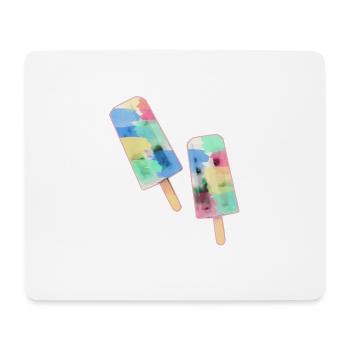 eis am stil,wassereis,buntes eis,sommer - Mousepad (Querformat) - Weiß - Vorne