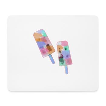ice cream on style, water ice, colorful ice cream, summer - Mouse Pad (horizontal) - white - Front