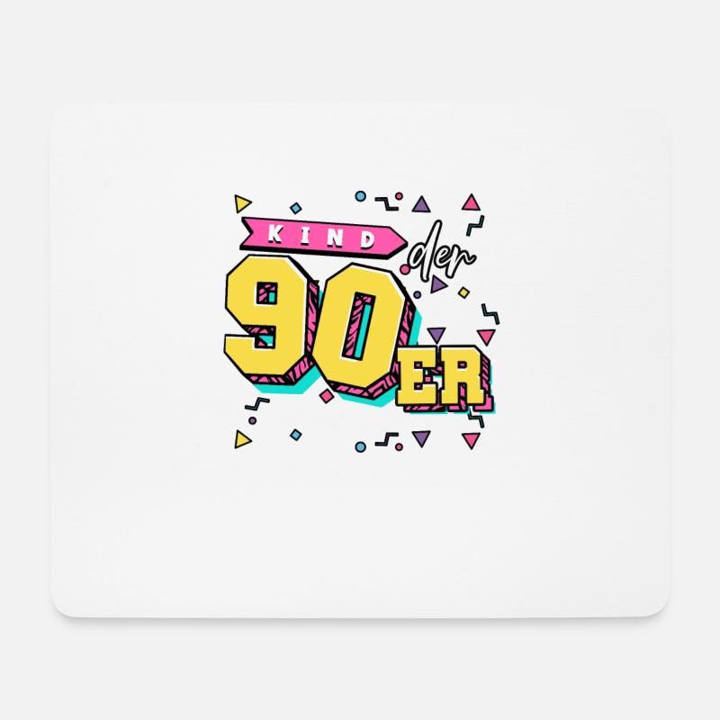90er Jahre Kinder Der 90er - Mousepad (Querformat) - Weiß