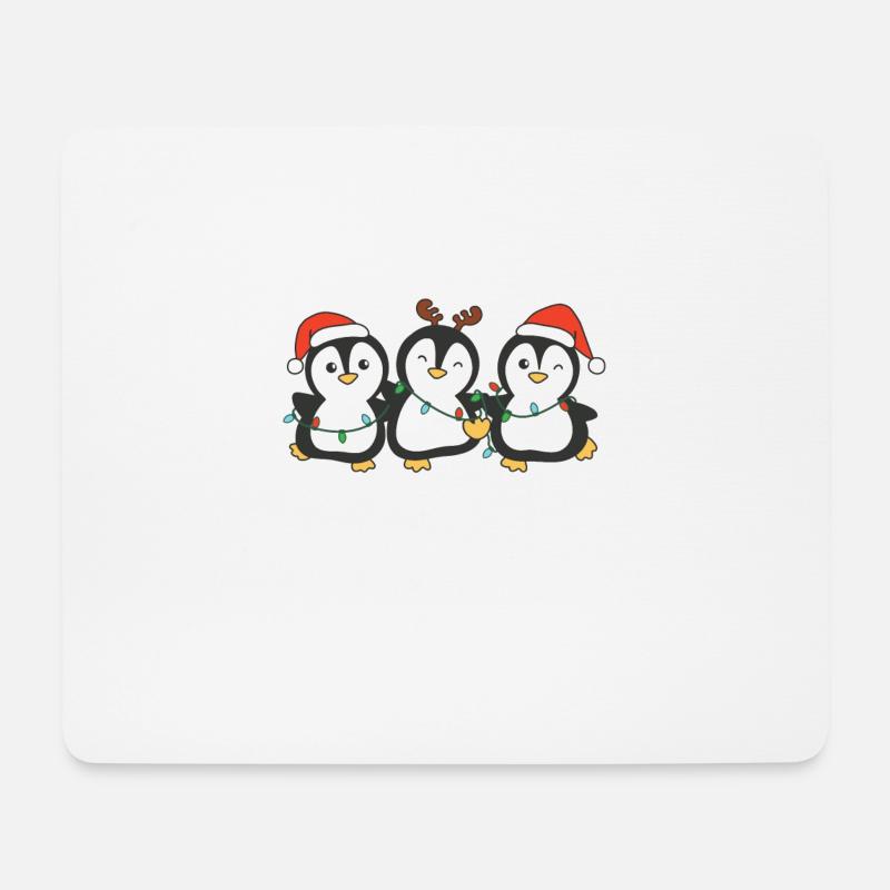 Pinguin Weihnachts Tiere süße Pinguine - Mousepad (Querformat) - Weiß