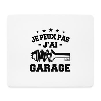 Je Peux Pas J'Ai Garage - Tapis de souris (format paysage) - blanc - Devant