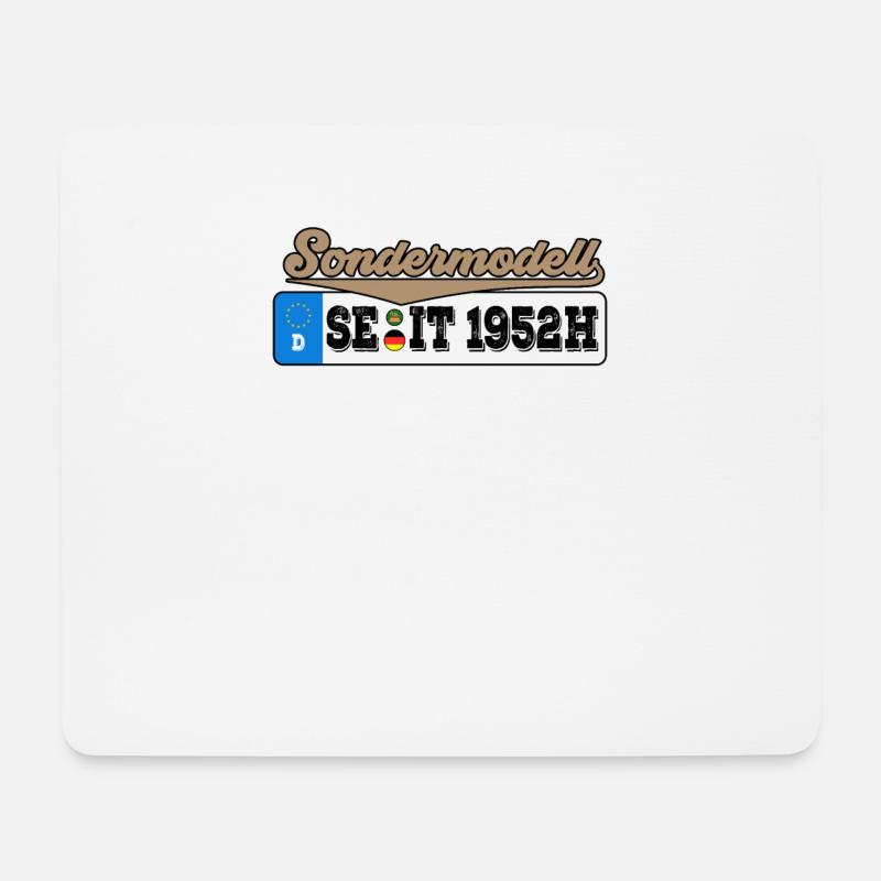 1952 Kennzeichen Geburtstag - Mousepad (Querformat) - Weiß