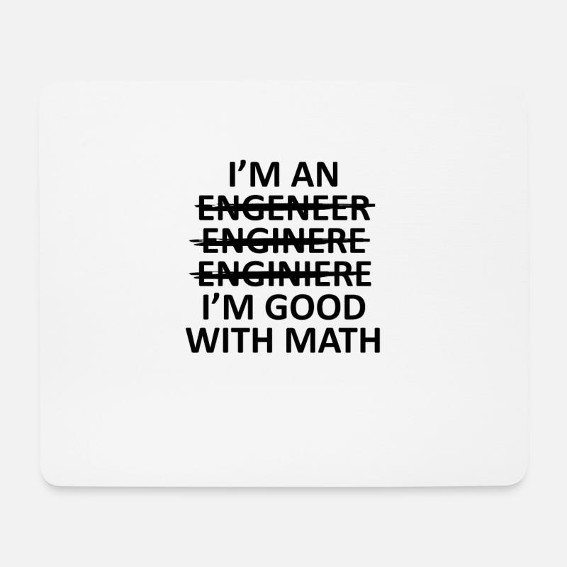 Lustiger technischer Witz kann nicht buchstabieren, mit dem ich gut umgehen kann - Mousepad (Querformat) - Weiß