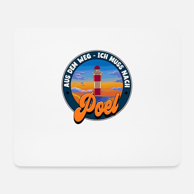 Poel - Mousepad (Querformat) - Weiß
