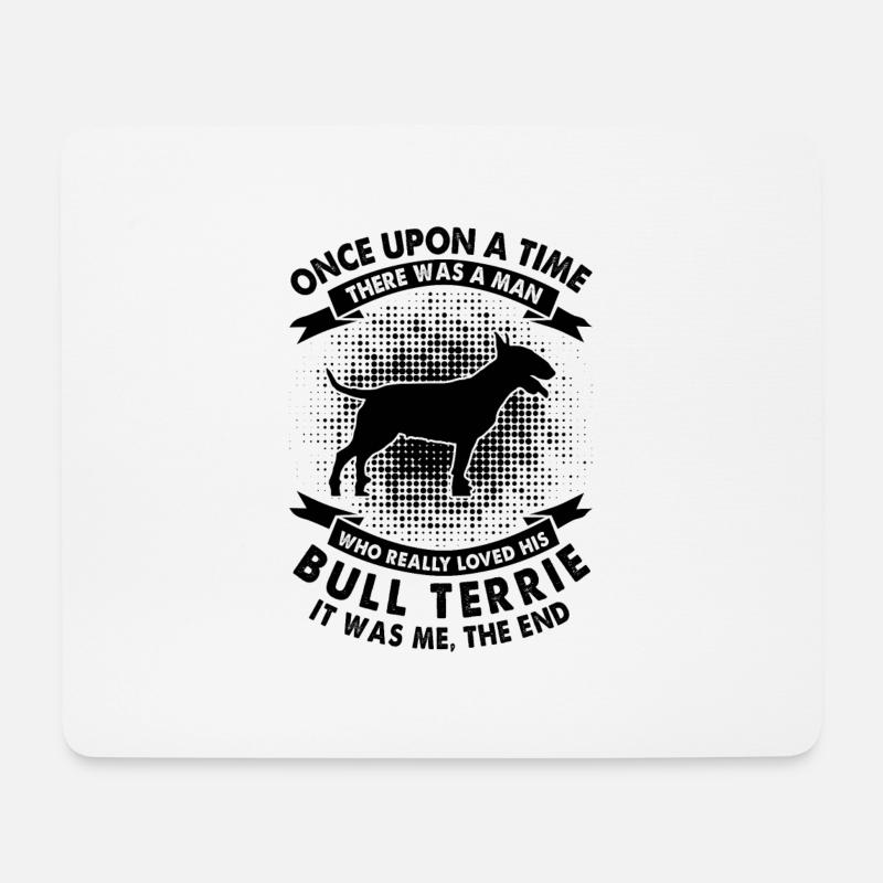 Once - Bull Terrier - Mouse Pad (horizontal) - white