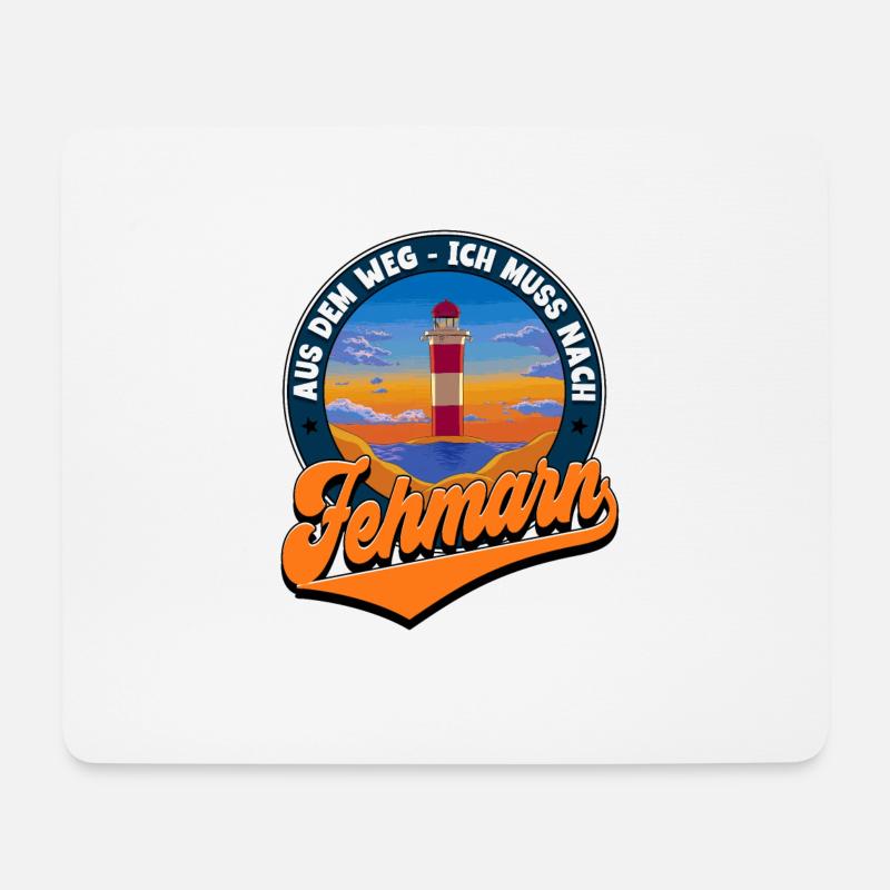 Fehmarn - Mousepad (Querformat) - Weiß