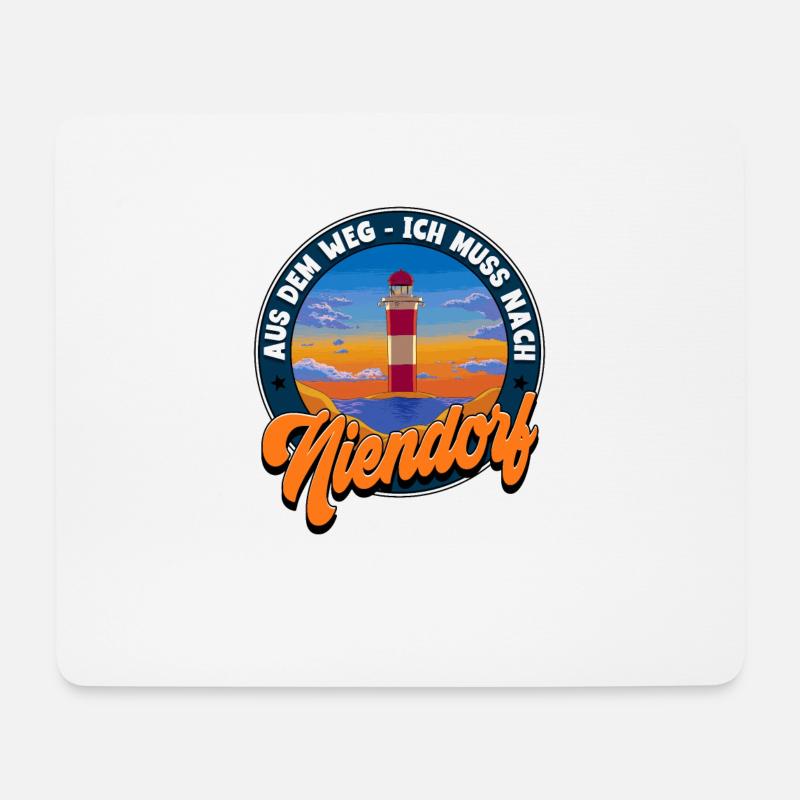 Niendorf - Mousepad (Querformat) - Weiß