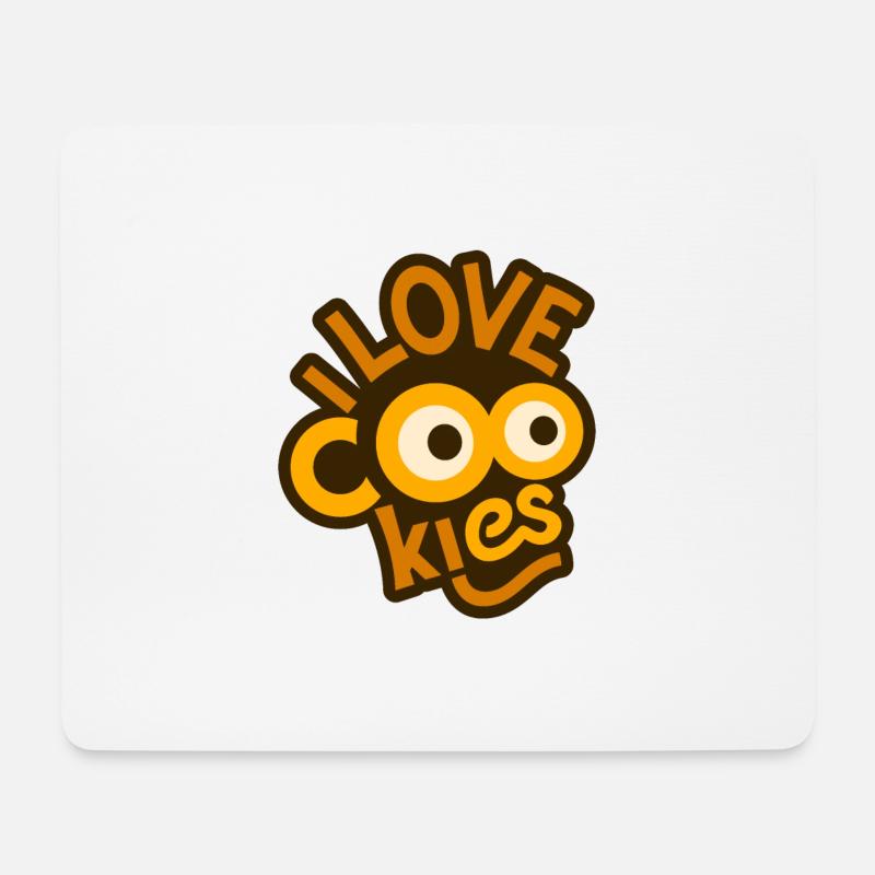Ich liebe Cookies - Mousepad (Querformat) - Weiß