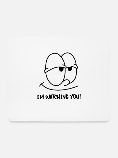 Eyes watching you - Mousepad (Querformat) - Weiß